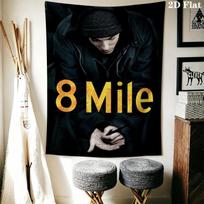 Eminem Wall Tapestry Aesthetic Wall Hanging Printed Fabric Blanket Decorative Tapestries for Bedroom Living Room Home Decor 100cm x 150cm white