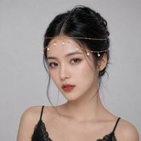 Boho Chic Layered Tassel Head Chain Gold Alloy Forehead Jewelry Festival Wedding Bohemian Style Gold