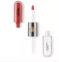 Kiko Milano dvipusis lūpų blizgis spalva 108 Satin Currant Raudona