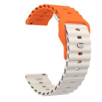 22mm Ocean Silicone Band For Huawei Watch GT6 GT5 Pro 46mm Straps For Garmin Active Vivoactive 4 Venu 4 45mm Forerunner 570  Forerunner 970 Bracelet Universal 22MM Width white