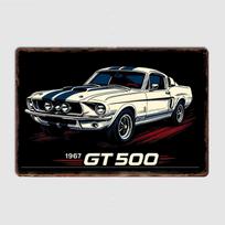 1967 Mustang Shelby GT500 Fastback Klasikinis automobilis Metalo ženklas Plakatas Garažo dekoracija Kambario dekoras Automobilių klubo Skardinis Namų dekoras 30x40cm(11.8x15.7inch)