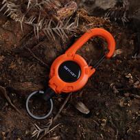 Heavy-Duty Retractable Keychain Stainless Steel Wire Elastic Pull Rope Anti-Lost Extendable Key Ring with Quick Clip for Daily Outdoor Use red