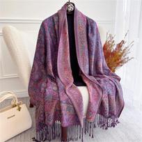 Moteriškas paisley šalikas kašmyro pojūčio pashmina skaros kutai hidžabas galvos apdangalai femme žieminiai šalikai foulard bufanda black