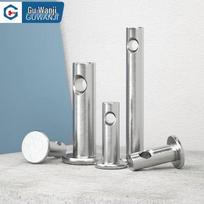 GUWANJI 304 Stainless Steel Flat-Head Cylindrical Dowel Pin with Hole M14x55 (1 pc)