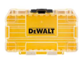 DeWalt Tough Case Organizer Tool Box Storage Case with Transparent Lid and Detachable Tray for Stackable Storage of and Small Parts (Small) Screws,