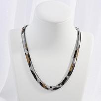 ZHUKOU Popular Hip-hop Unisex Couple Leopard Snake Print Necklace Golden-plated Brass Metal Jewellery:VL576 Other white