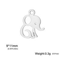 5 pieces/pack stainless steel panda koala elephant polar bear flamingo mini pendant DIY necklace bracelet jewelry wholesale white