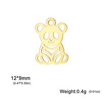 5 pieces/pack stainless steel panda koala elephant polar bear flamingo mini pendant DIY necklace bracelet jewelry wholesale