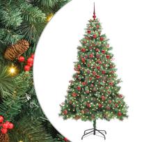 vidaXL Dirbtinė Kalėdų eglutė 300 LED Šilta balta PVC ir metalas Žalia