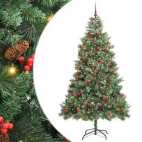 vidaXL Dirbtinė Kalėdų eglutė 300 LED Šilta balta PVC ir metalas Žalia
