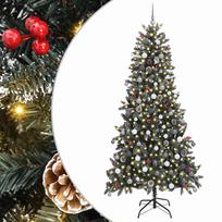 vidaXL Dirbtinė Kalėdų eglutė Žalia 240 cm PVC, plastikas ir plienas