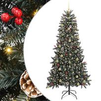 vidaXL Dirbtinė Kalėdų eglutė Žalia 240 cm PVC, plastikas ir plienas