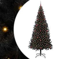 vidaXL Kalėdų eglutė Juoda 240 cm PVC