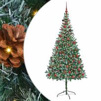 vidaXL Dirbtinė Kalėdų eglutė Žalia 210 cm PVC ir plienas