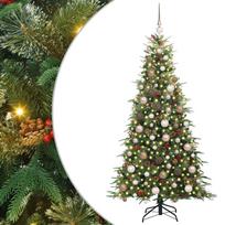 vidaXL Dirbtinė Sulankstoma Kalėdų Eglutė su 300 LED 180 cm PE ir PVC