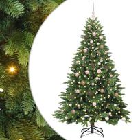 vidaXL Dirbtinė Kalėdų eglutė su 300 LED Žalia 210 cm PE ir PVC