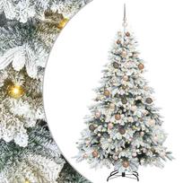 vidaXL Dirbtinė Kalėdų eglutė su 300 LED Balta 180 cm PE ir PVC