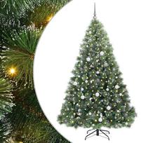 vidaXL Dirbtinė Kalėdų eglutė su 300 LED Žalia 210 cm PE ir PVC