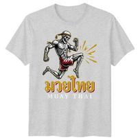 Muay Thai Skeleton Mma Unisexs T Shirt Mixed Martial Arts Cotton Graphic Tee 4XL