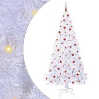 vidaXL Dirbtinė Kalėdų eglutė su 300 LED Balta 240 cm PVC ir Plienas