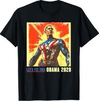 Obama Let's Fix This 2028 Barack for President 48 T-Shirt 150 red