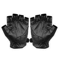 Half Finger Gloves Outdoor Sports Cycling Anti slip Shock Absorbing PU Leather Gloves(Half Finger Gloves ) gray