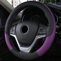 Universalus automobilio vairo dangtis, apsaugantis nuo slydimo automatinio vairo dangčio, odinis apsauginis dangtelis violetinė