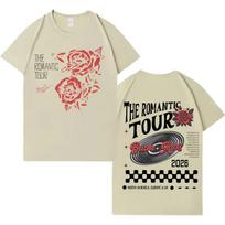 Bruno Mars 2026 turas The Romantic albumo grafika 100% medvilnė Unisex marškinėliai Nauji Y2K Apvalus kaklas Trumpomis rankovėmis Vyriški moteriški vasariniai T-shirt L beige