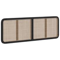 vidaXL Galvūgalis su galvūgalio Juoda 160 x 55 x 3 cm Ratanas