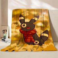 Pokémon Eevee flanelinis pledas lovai, sofai, namams, miegamajam, biurui, kelionėms, vaikams, šiltas, minkštas, dovanos 30x40in orange