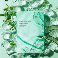 Cure re al:oe Phyto Green Ampoule Mask Sheet 1ea blue