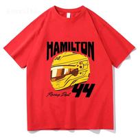 Lewis Hamilton Champion TShirt Motorsports Apparel Race Fan Gift Pure Cotton Clothes New Pattern Unisex High Quality T Shirts L red