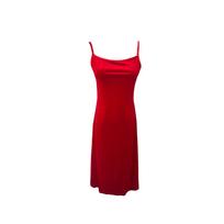 Waist Suspender Dress For Women Retro Mid-length Skirt Velvet Versatile Bottoming Skirt S red