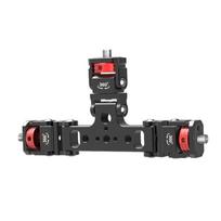Triple Phone Holder Tripod Mount Adapter 360 Degree Head Live Streaming Tool for Camera Light Microphone Phone black