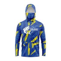 FRENESI Lauko UV apsaugos su gobtuvu žvejybos marškinėliai 5XL blue