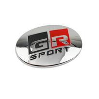Toyota GR Sporto Logotipas Vairo Dangtelio Lipdukas Emblema Ženkleliai YARiS Corolla RAV4 C-HR Camry Supra Prado Tacoma KS4 gray