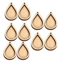 10 vienetų Mini siuvinėjimo lankeliai Rėmeliai Rėmeliai Medinis ekranas žavingiems pakabukams Water Drops