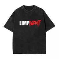 Rap Rock Limp Bizkit JK Europa Turas Marškinėliai Vyrams Moterims Vasariniai Skalbto Medvilnės Vintažiniai Nostalgiški Marškinėliai Gatvės Drabužiai 2XL black