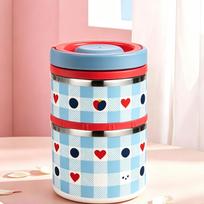 304 Stainless Bento Box with Handle,Multi-Layer Lunch Container for Work,School,Travel One Size gray