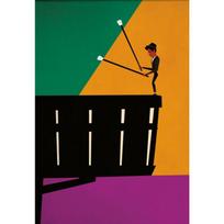 Vidurio amžiaus spalvingas džiazo muzikos plakatas Instrumentininkas Trimitas Saksofonas Drobės tapyba Sienos menas svetainei Namų dekoras 40cm×60cm NoFrame