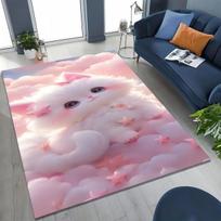3D Kawaii Cute Kitten Paw Printed Carpet Baby Room Crawling Mat Living Room Bedroom Rug Suitable for Cat Lovers' Home Decoration 50cmx80cm