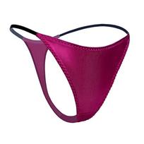SilRiver prabangūs šilkinio satino seksualūs kelnaitės, japoniško dydžio moteriški apatiniai, kelnaitės, T-back (L - L, Rožinė) pink