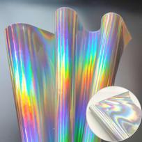 20*120CM Roll Hologram Iridescent Rainbow Laser PU Leather Fabric Craft Cloth DIY Handmade Color Change Roll 20 x 120cm