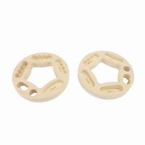 2PCS Portable Hangboard Fingerboard Round Pine Wooden Rock Climbing Training Board for Indoor Outdoor
