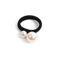 1/2pcs Black Elastic Pearl Decorated Hair Tie For Women Girls Party Hair Accessories black