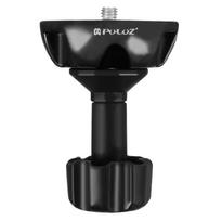 PULUZ 75 mm pusiau rutulinis plokščias su dubeniu adapteris skystagalvei trikojo DSLR fotoaparatui, metalinė medžiaga black