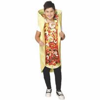 Halloween Costume Children Adult Food Hamburger Ketchup Pork Belly Pizza Acting Costume Show Set one-size-fits-all beige