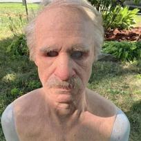 Nepriklausoma stotis Populiarus Helovino močiutės senelio veidas perukas Seno vyro kaukė Seno vyro galvos apdangalas sandėlyje antrasis plaukas Old Man with Hair gray