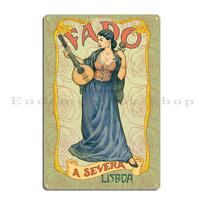 Lisabonos Fado Plakatas Metalinė Plokštelė Sienos Tapyba Sienos Urvas Sienos Urvas Sukurti Skardos Plakatas 20x30cm（7.8x11.8inch）