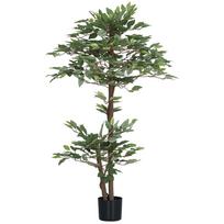 Artificial tree artificial ficus plant height 1.5 m trunk branches vine lichen leaves highly realistic pot included 15 x 15 x 150 cm